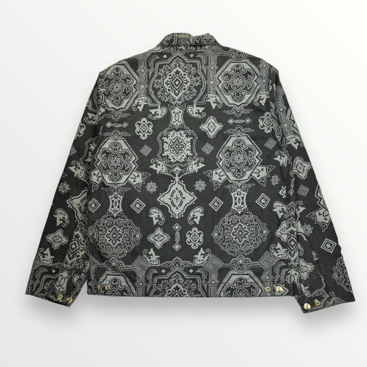 Carhartt WIP Detroit Jacket In Verse Print Black / Grey