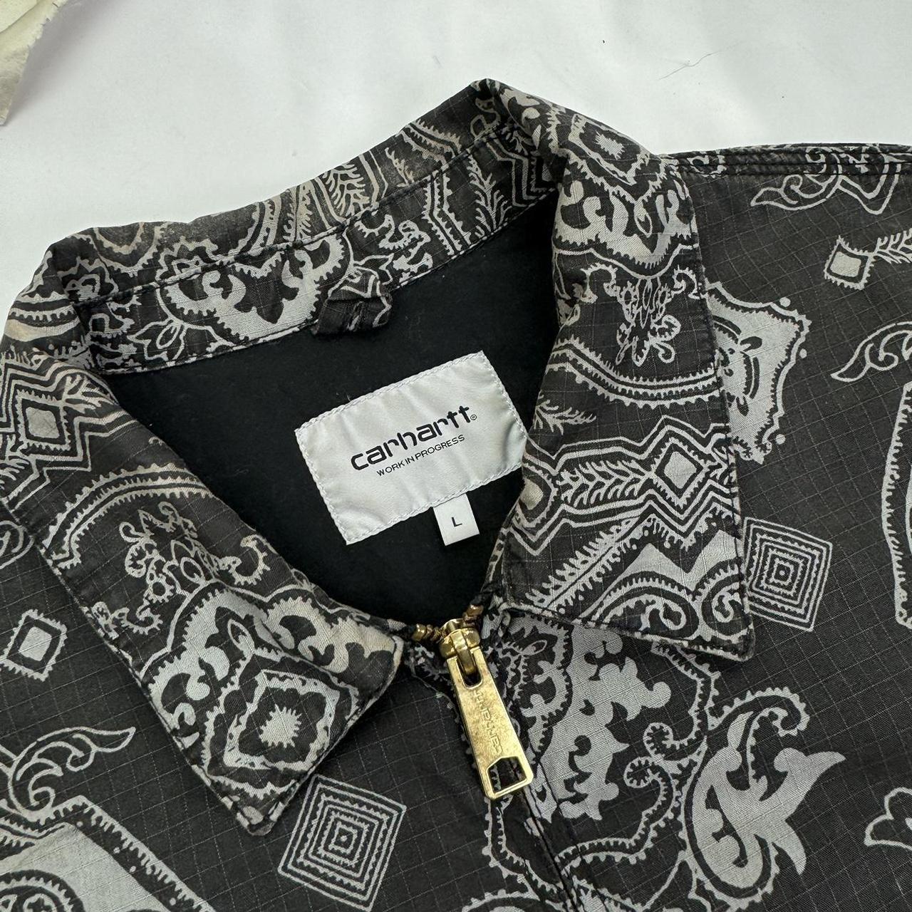 Carhartt WIP Detroit Jacket In Verse Print Black / Grey
