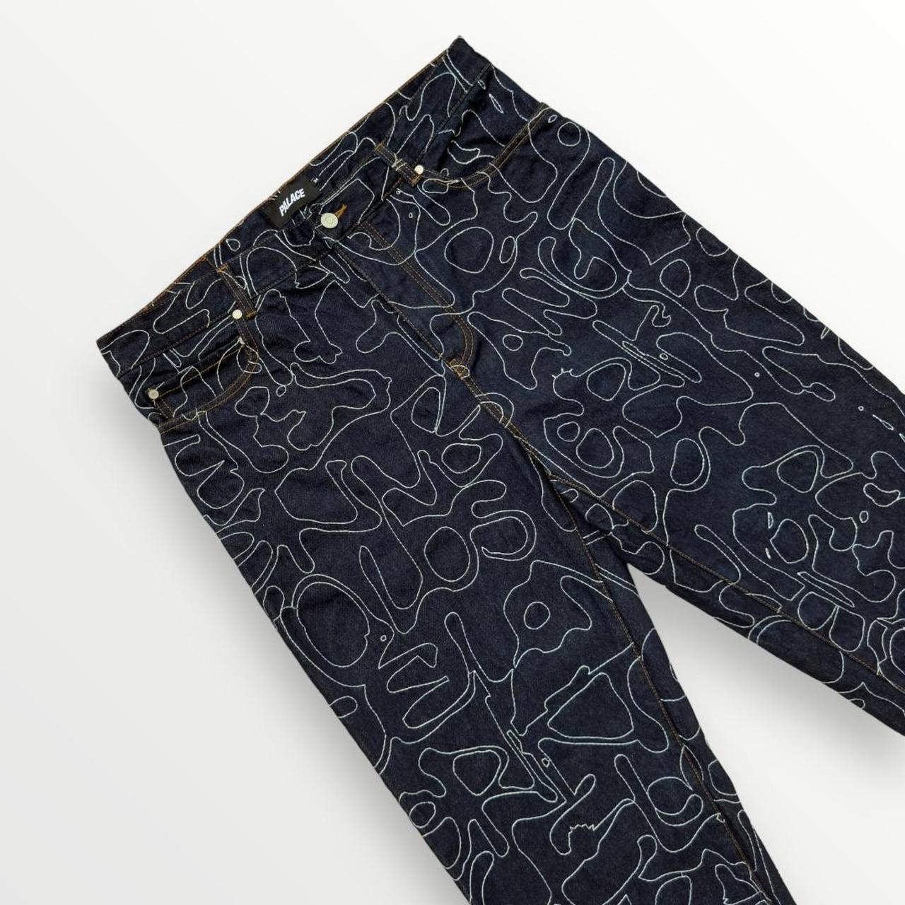 Palace P45 Splat Jeans In Indigo