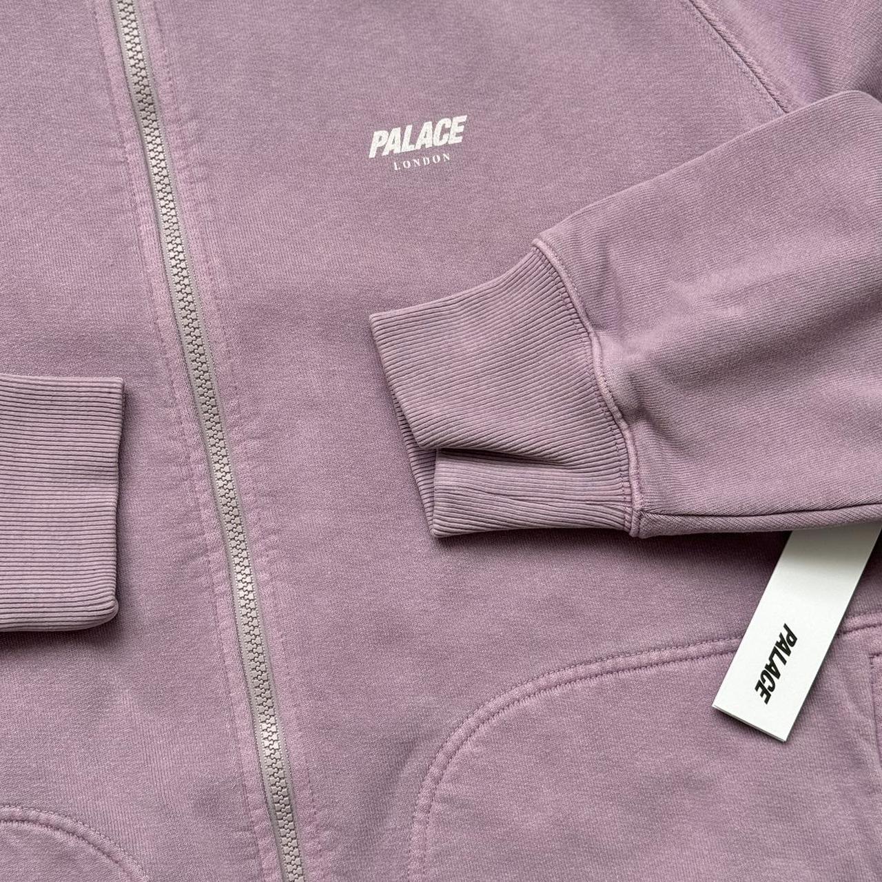 Palace Pigment Wash Palace London Zip Funnel Sweatshirt In Lilac