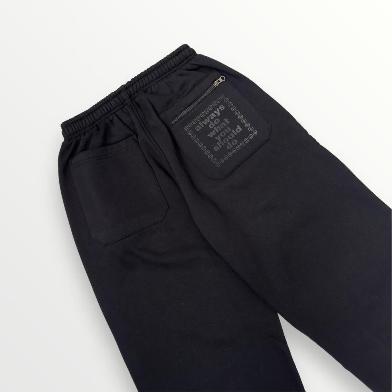 ADWYSD Relaxed No Cuff Joggers In Black