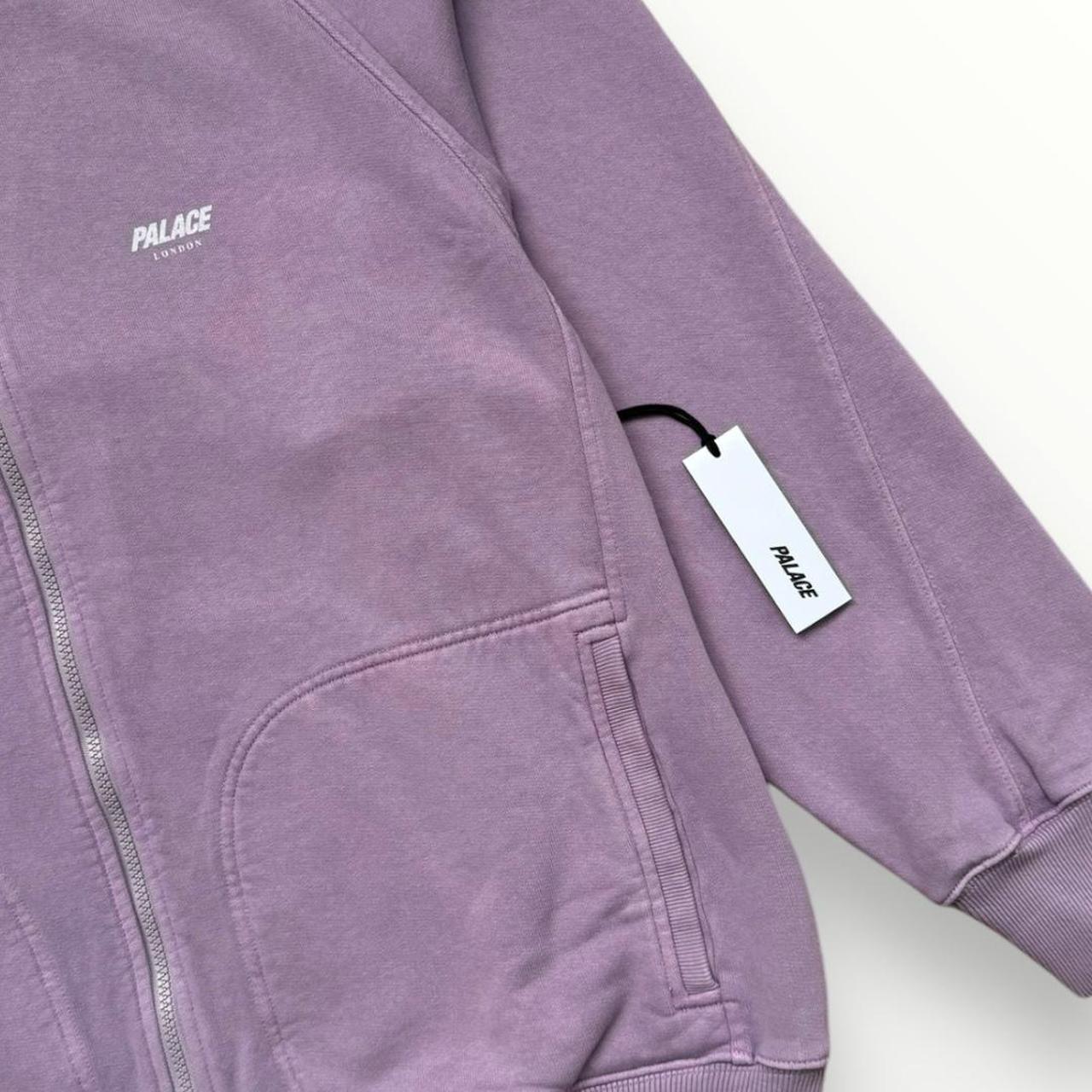 Palace Pigment Wash Palace London Zip Funnel Sweatshirt In Lilac