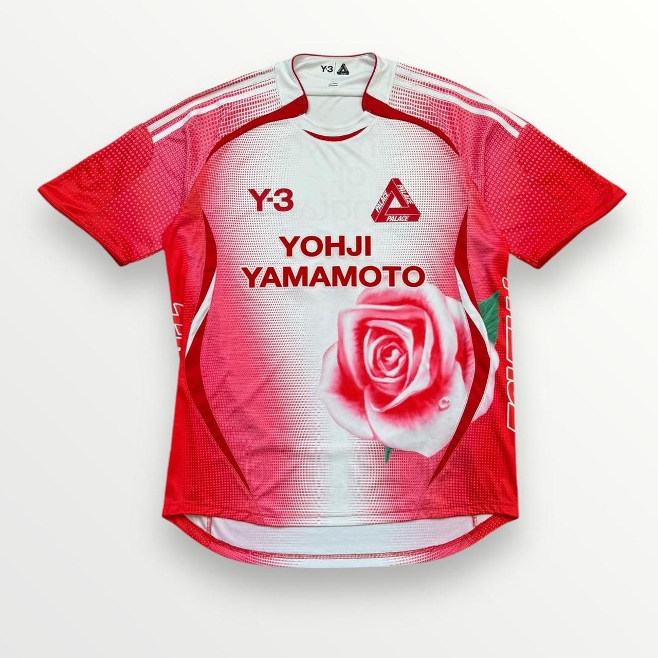 Palace Y-3 Football T-Shirt In White & Red