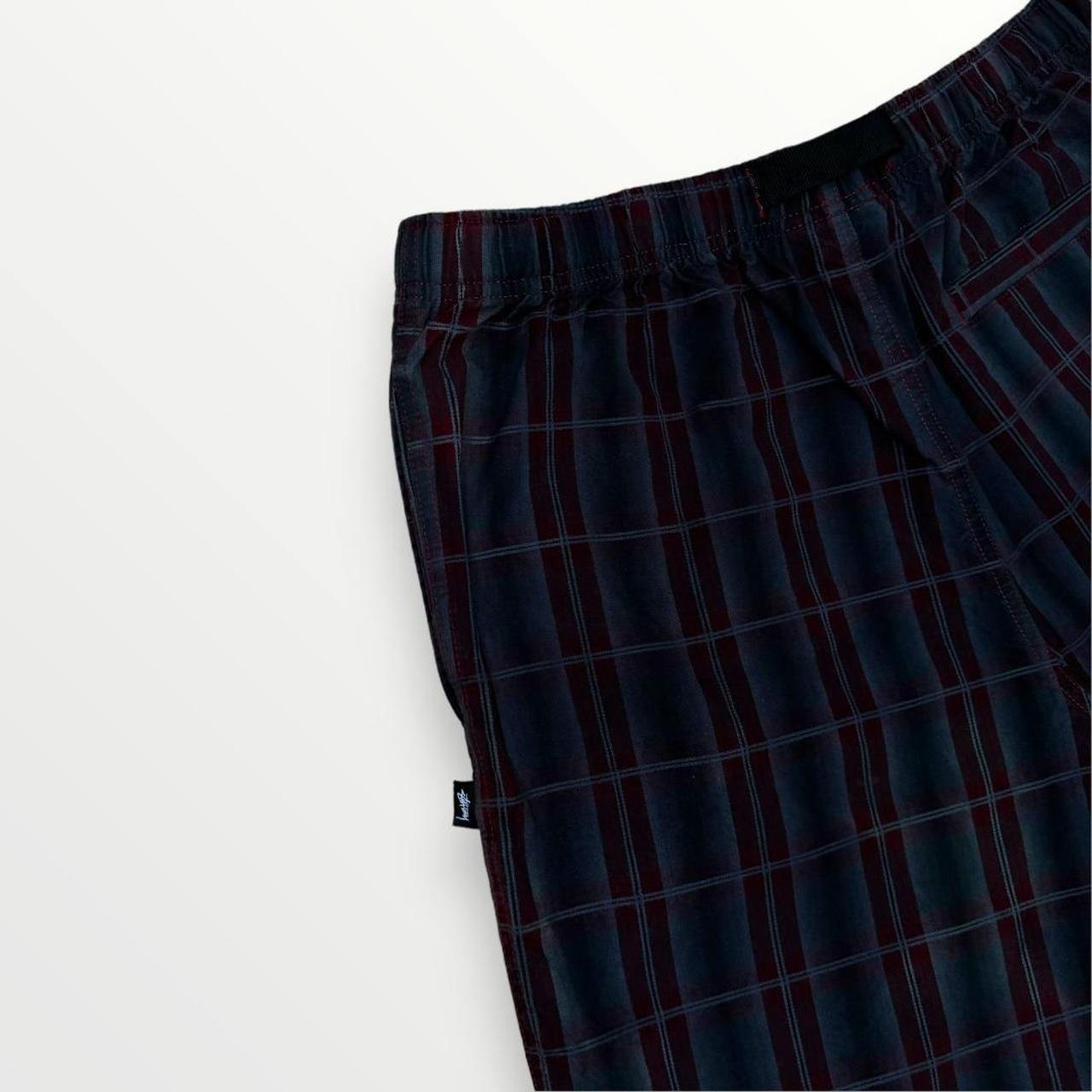 Stussy Nepal Plaid Mountain Shorts In Red & Black