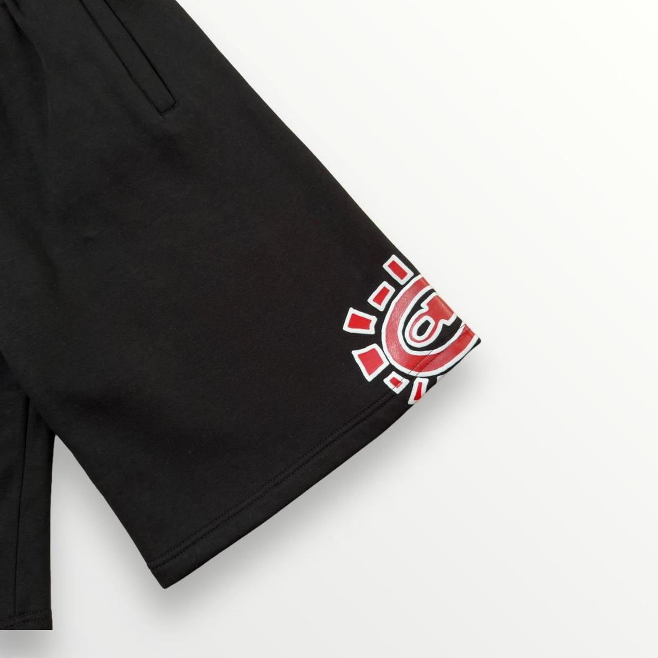 ADWYSD Relaxed Jogger Shorts In Black & Red
