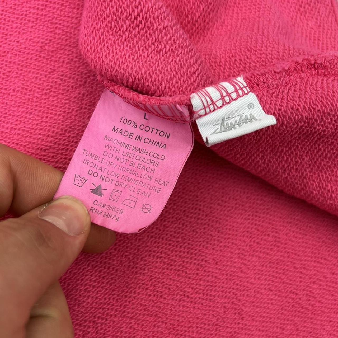 Stussy Huron Shirt / Button Up Sweatshirt In Hit Pink