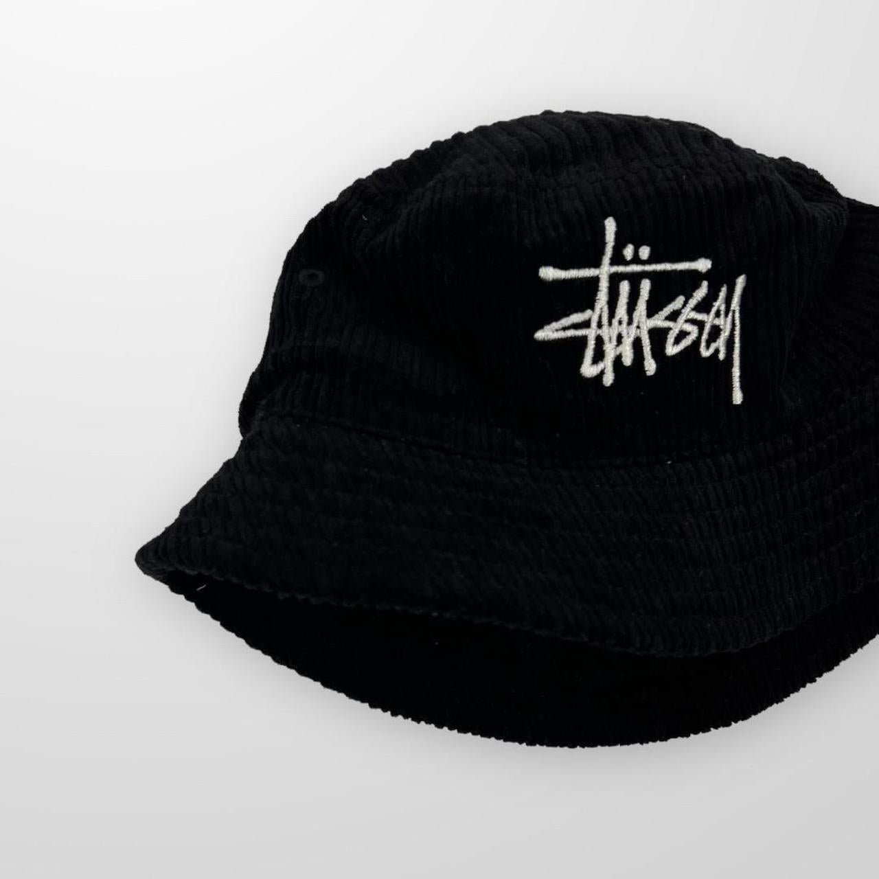 Stussy Corduroy Bucket Hat In Black & White
