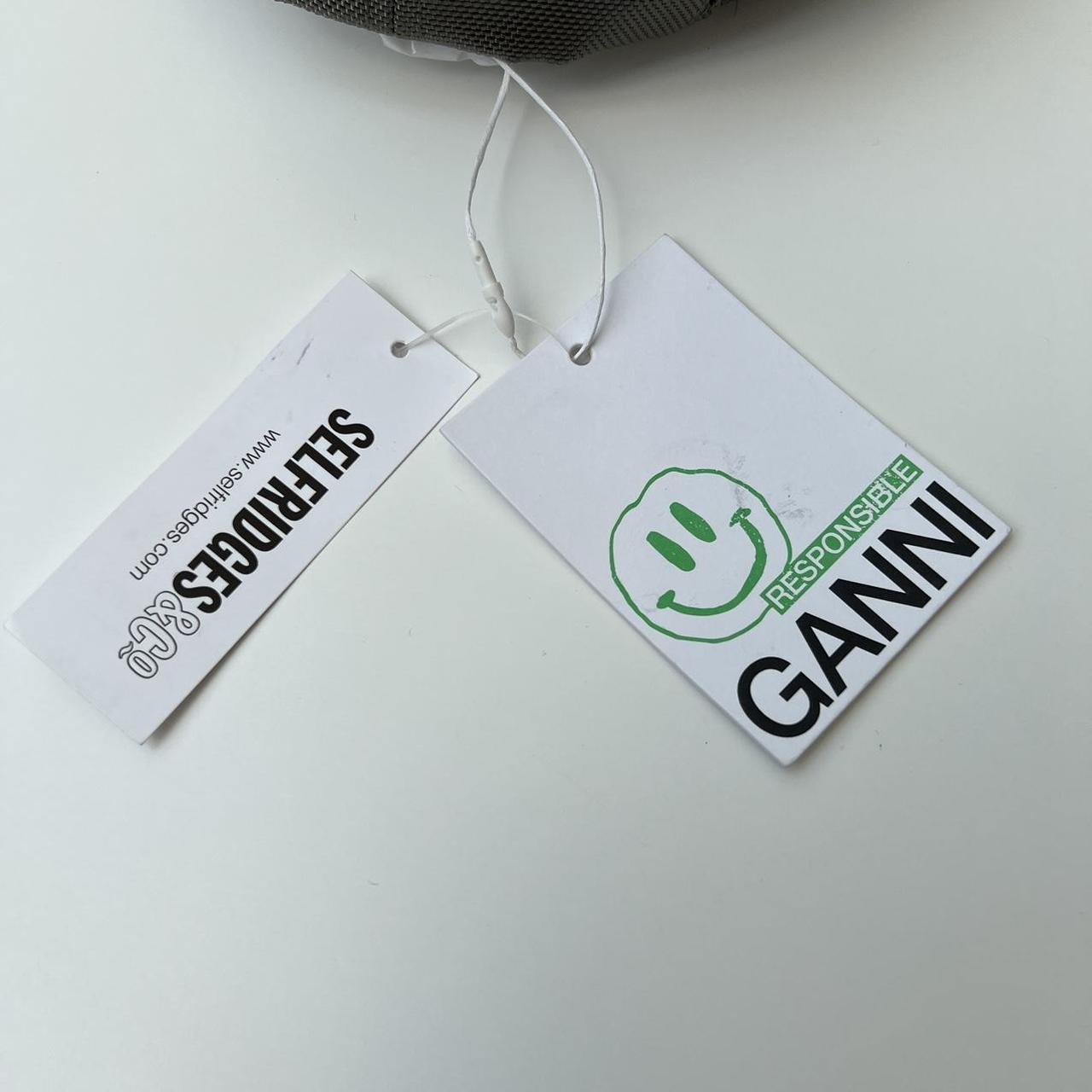 Ganni Let’s Go Outside Cap In Khaki Green