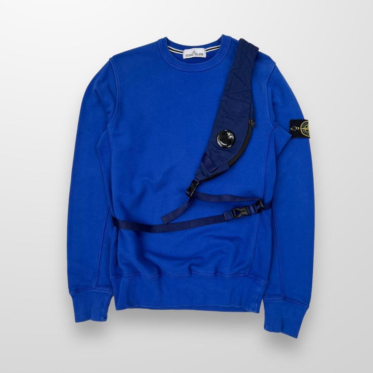 Stone Island Crewneck Sweatshirt In Royal Blue