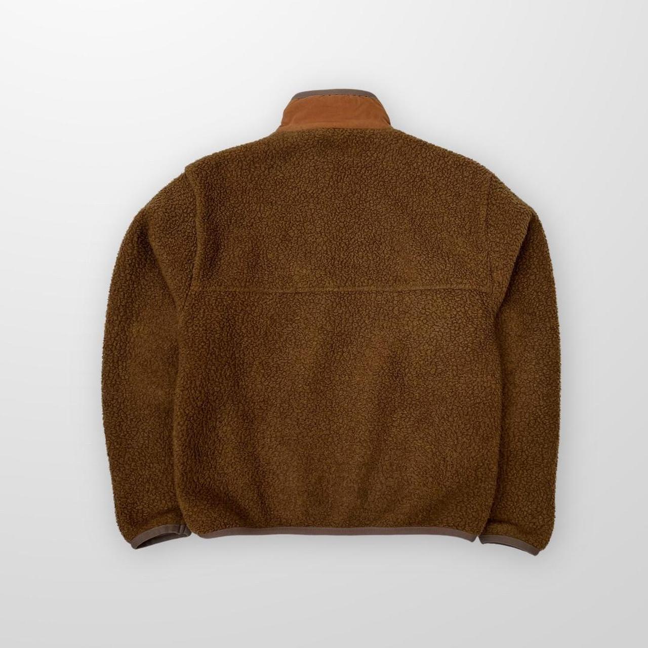 Vintage Bills Khaki Deep Pile Jacket In Brown