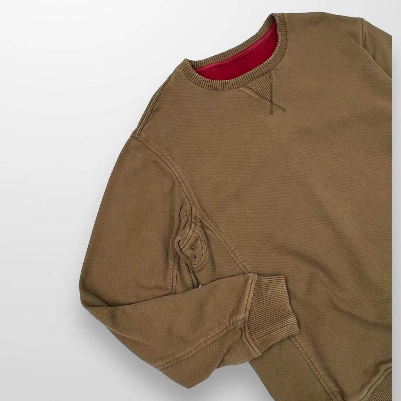 Maharishi Sweatshirt In Khaki Green & Red
