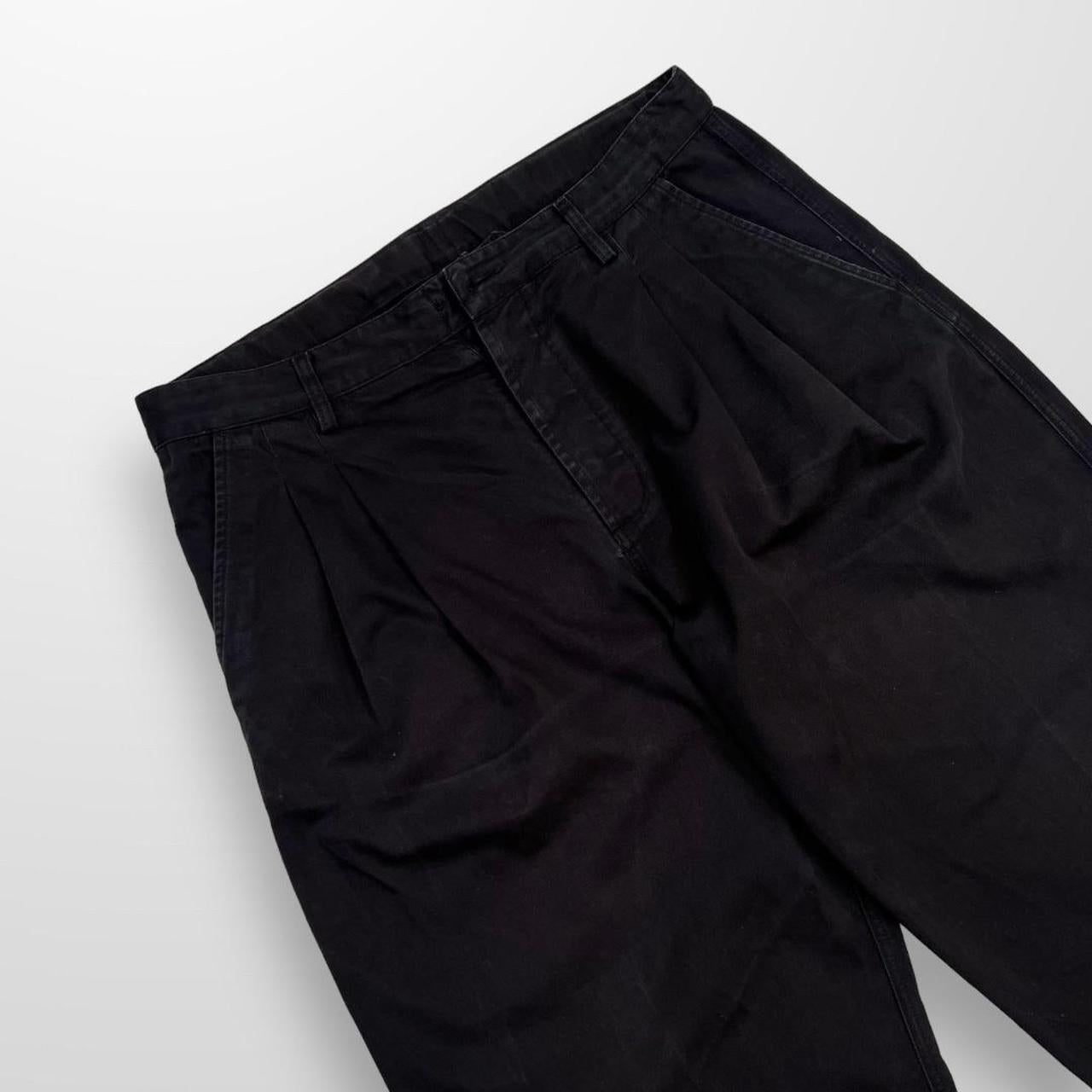 Maharishi Pleated Pants / Wide Leg Trousers In Black