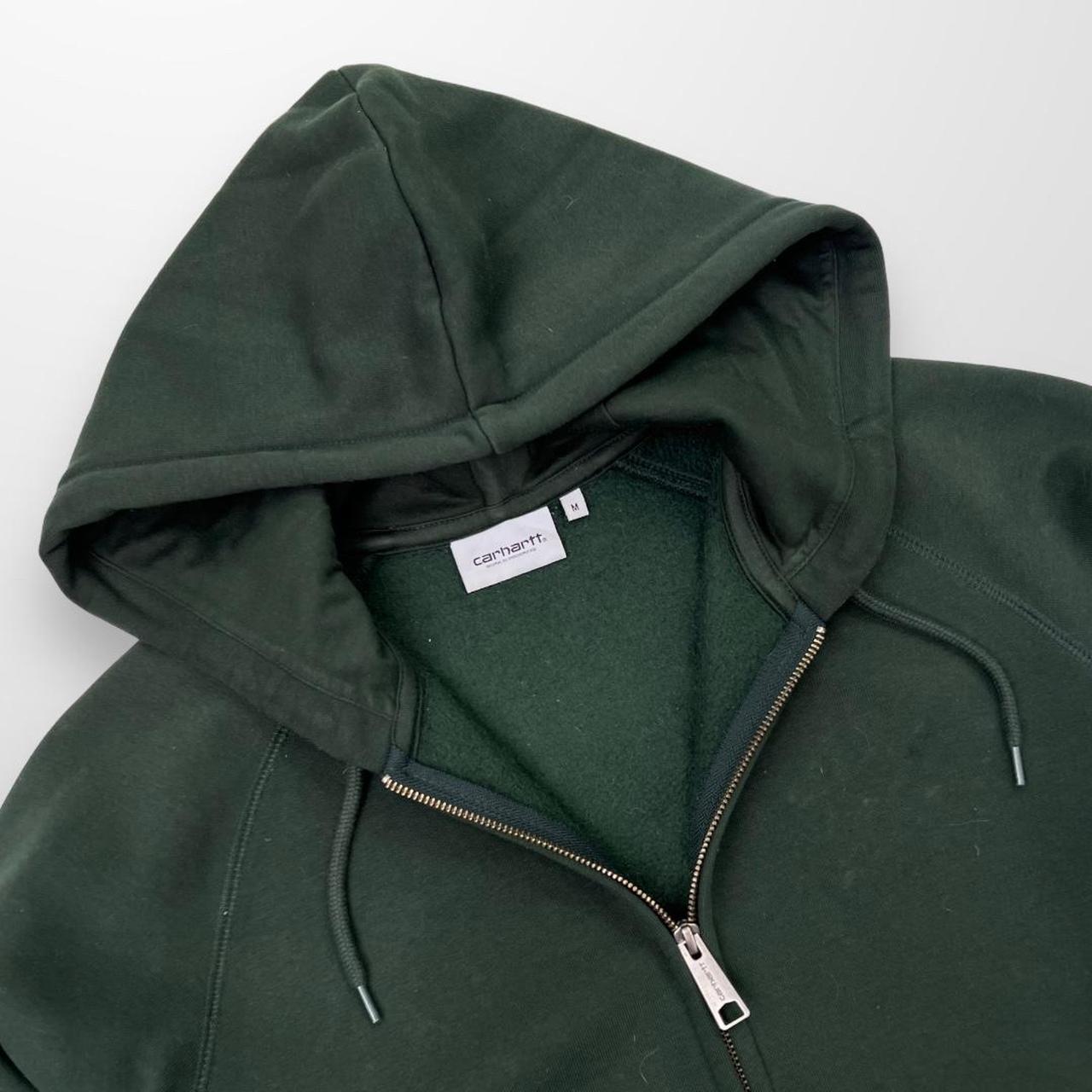 Carhartt WIP Zip Up Chase Hoodie In Green