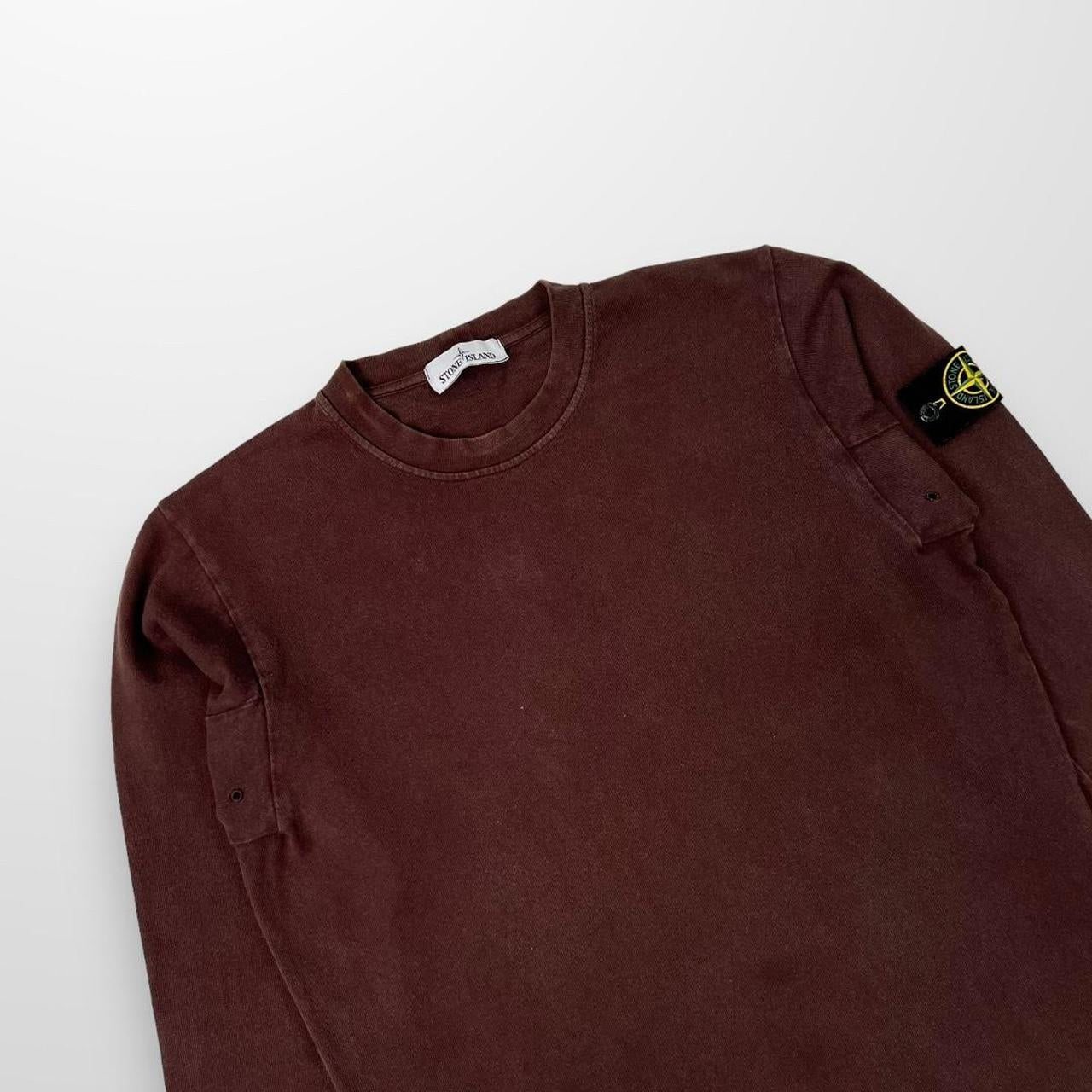 Stone Island Lightweight Sweatshirt / Heavy LS T-Shirt In Brown