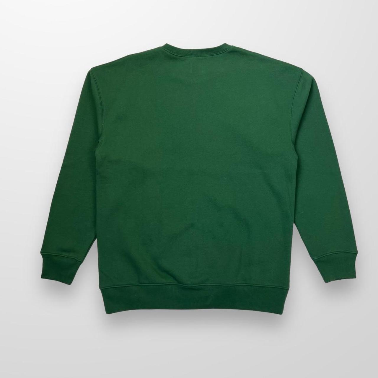 Patta Colour Block Crewneck Sweatshirt In Dark Green & Sky Captain