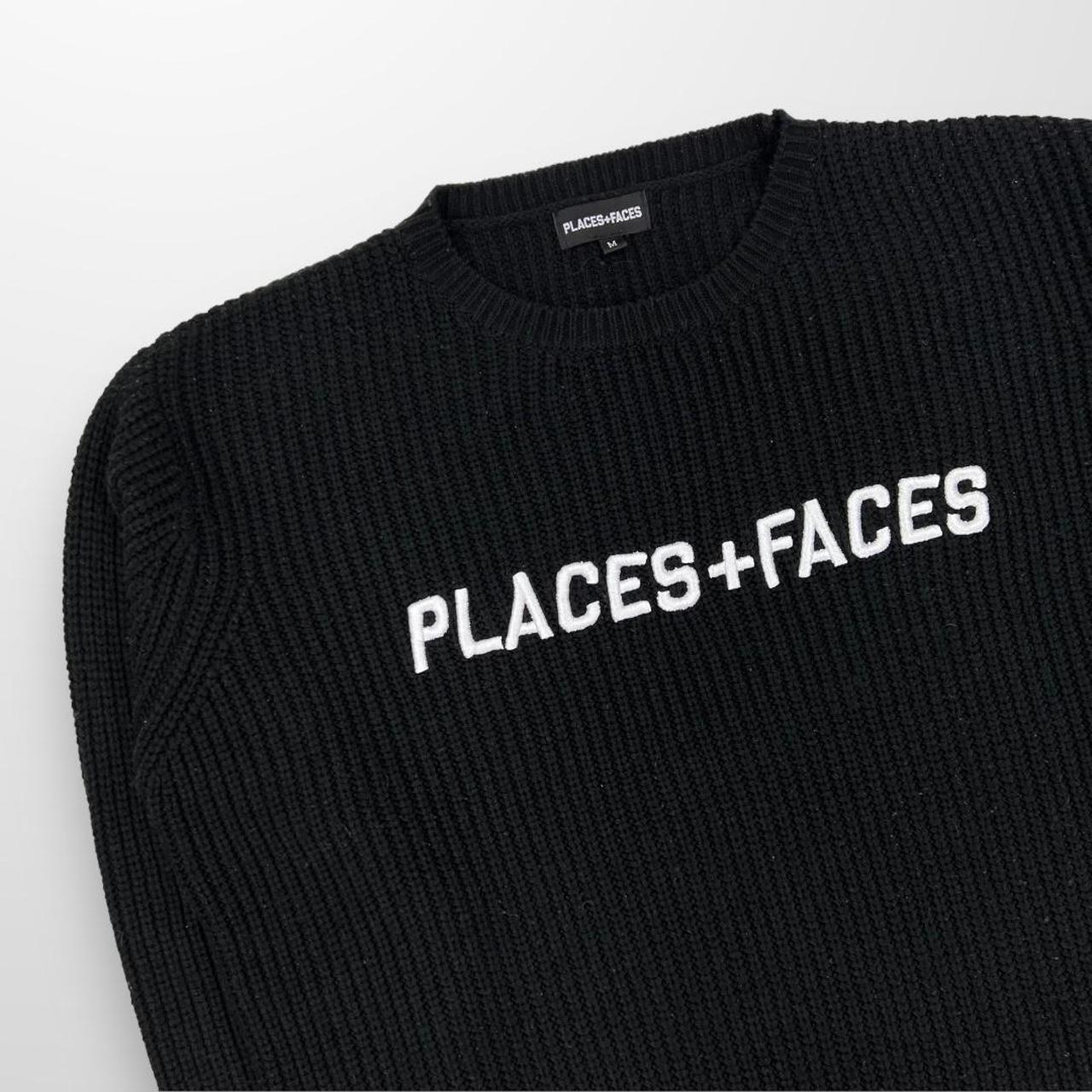 Places + Faces Chunky Knit Jumper In Black
