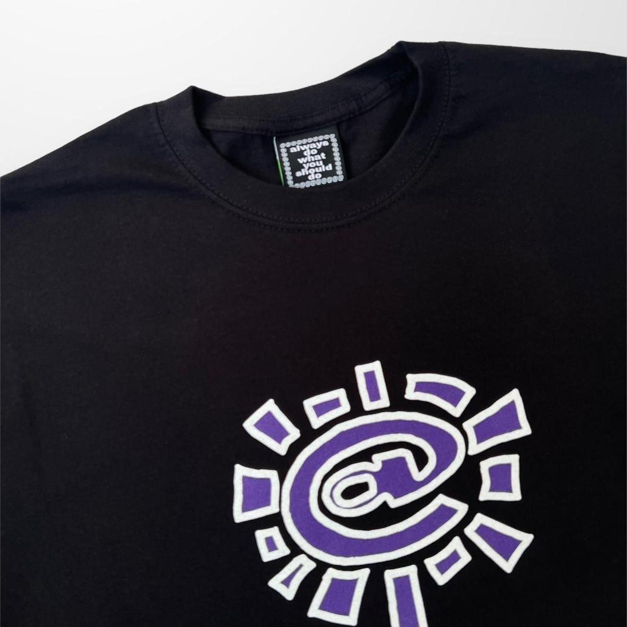 ADWYSD T-Shirt In Black, Purple & White