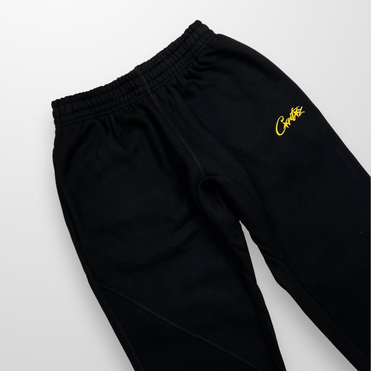 Corteiz HMP V1 Allstarz Sweatpant In Black & Yellow