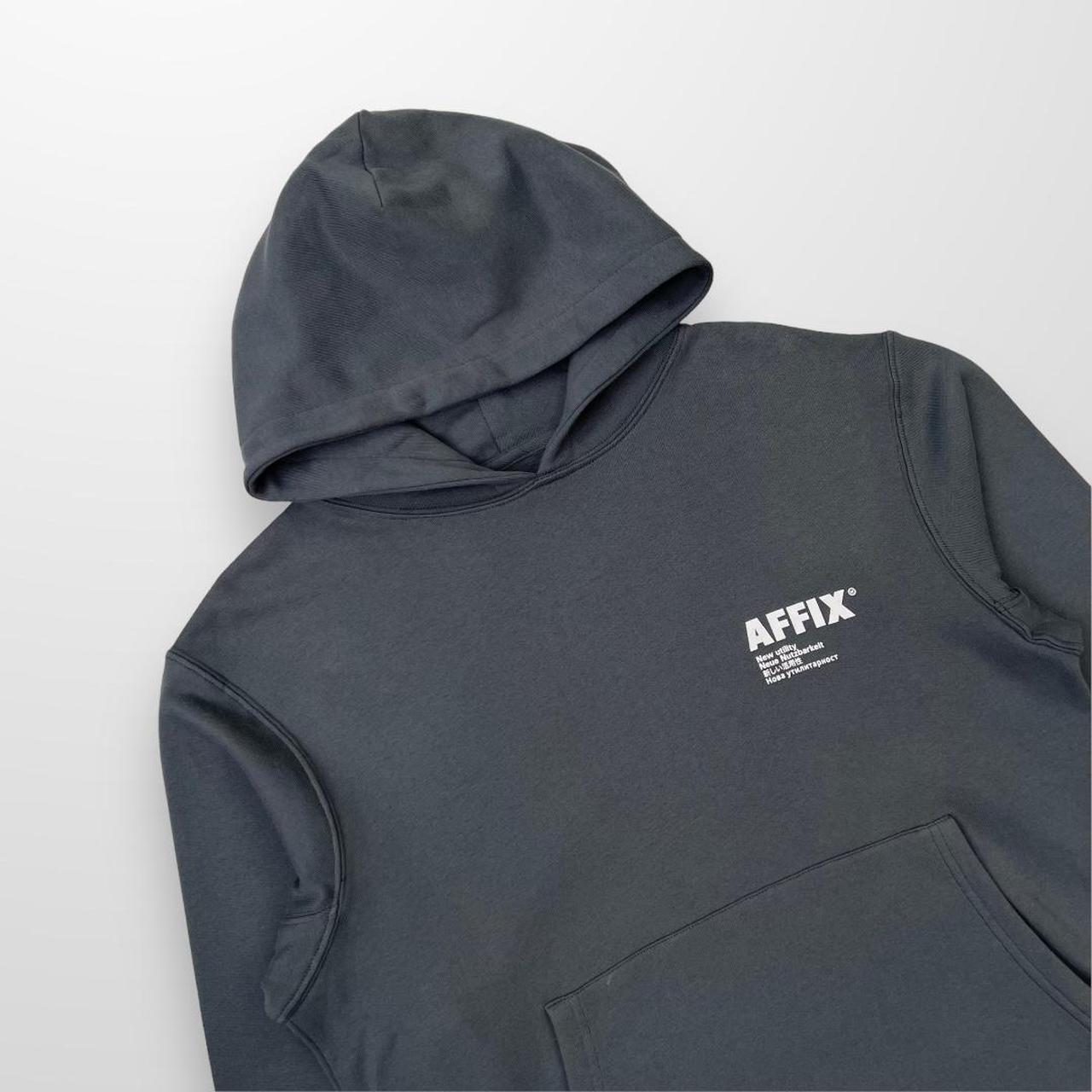 Affix AFFXWRKS Standardised Hooded Sweatshirt In Dark Grey