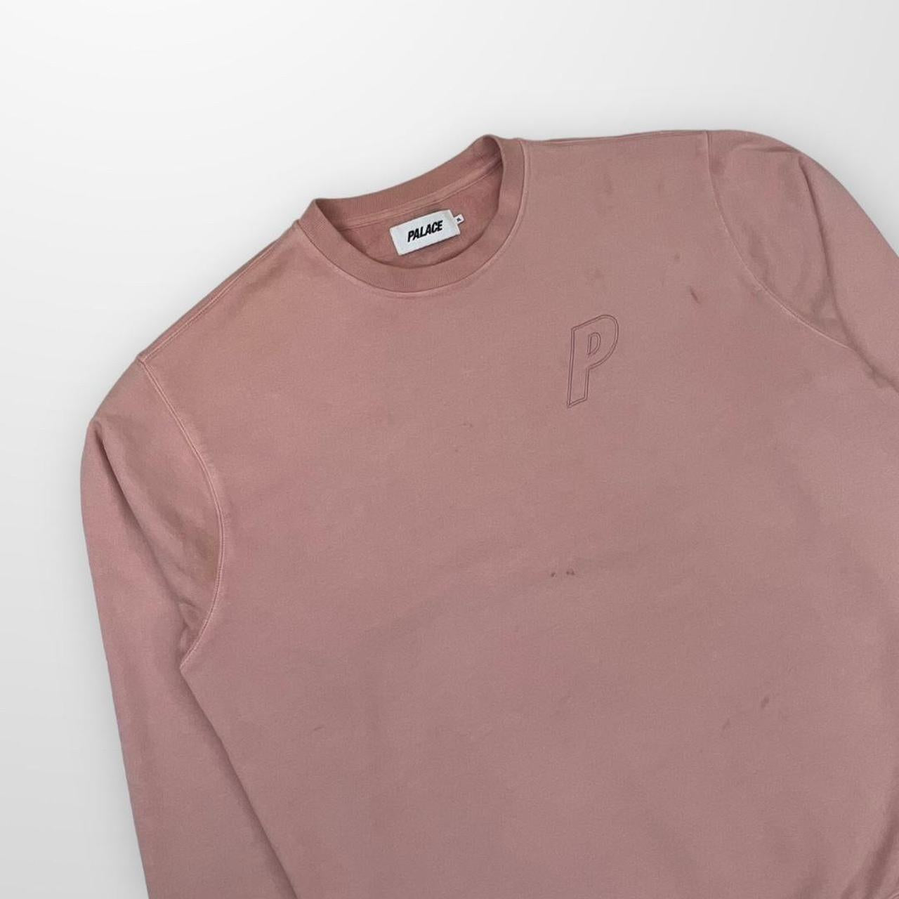 Palace Tri-Stitch Crew Sweatshirt In Pink