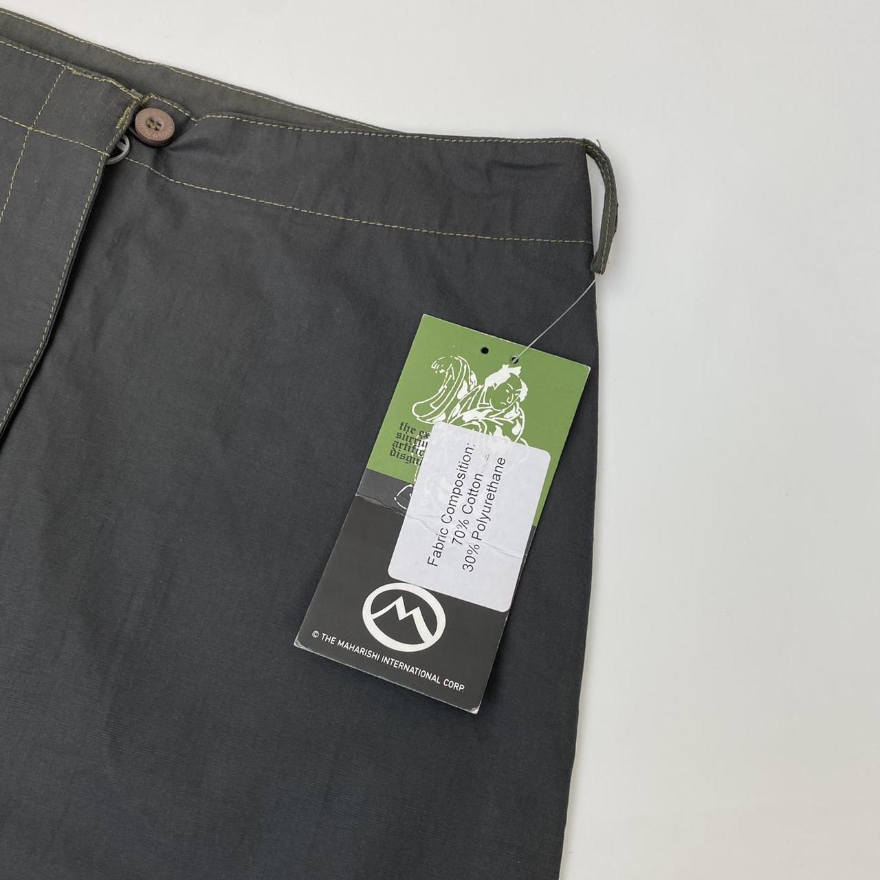 Vintage Maharishi Flat Front Skirt In Dark Grey