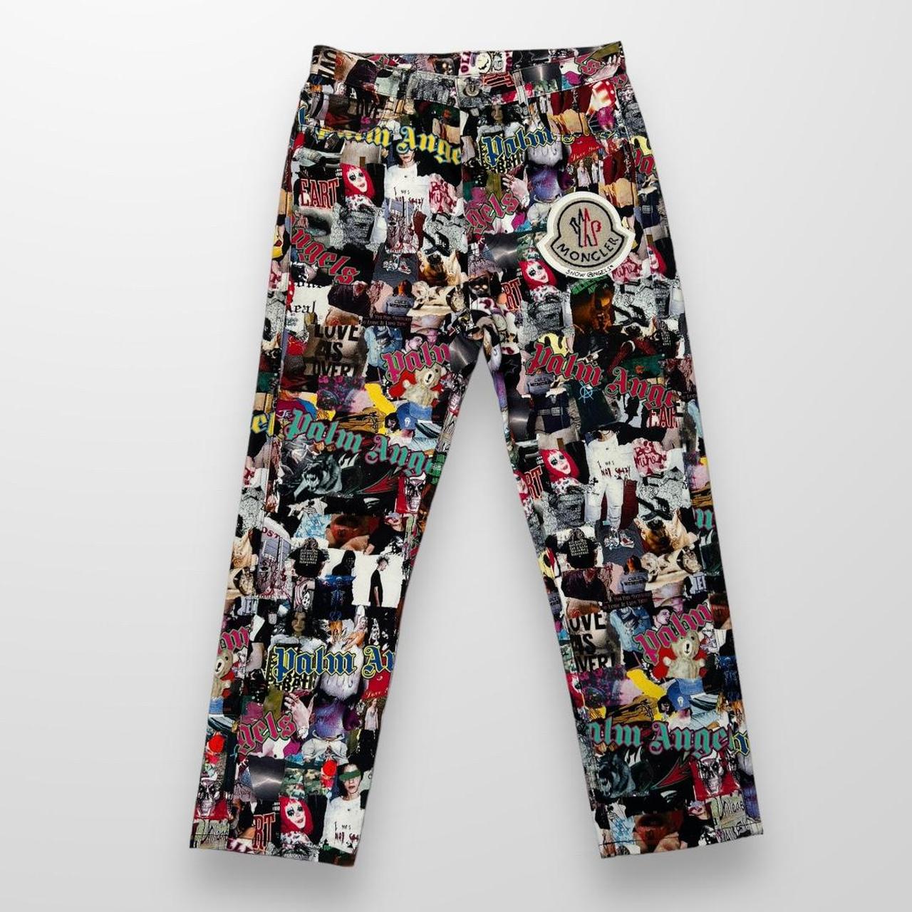 Moncler Genius 8 Moncler Palm Angels 5 Pocket Pant In Multicoloured Print & Felt Logo