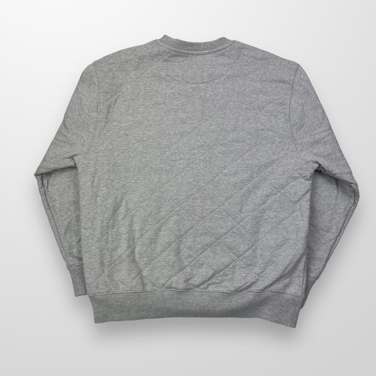 Palace Londinium Quilted Crewneck Sweatshirt In Grey