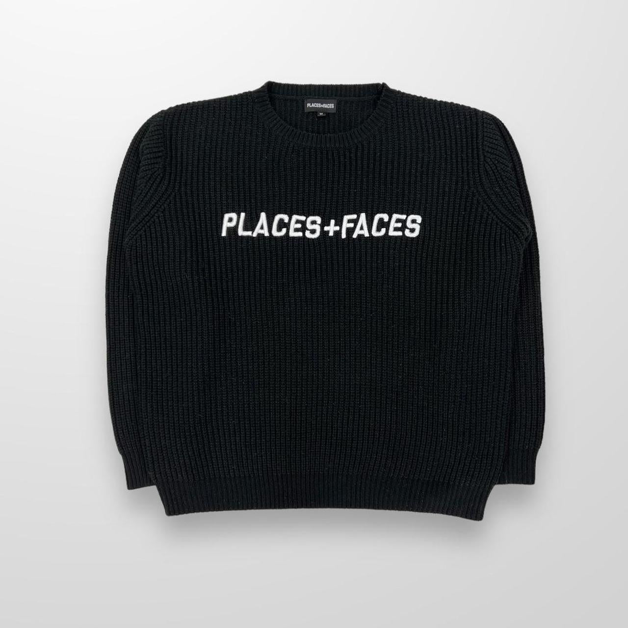 Places + Faces Chunky Knit Jumper In Black