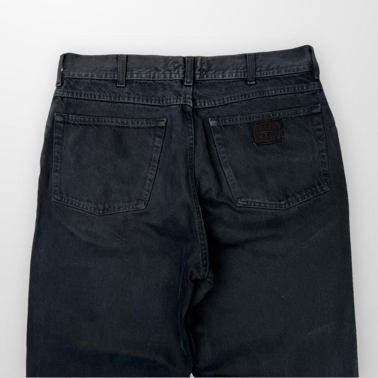 Stone Island Compass Jeans In All Black