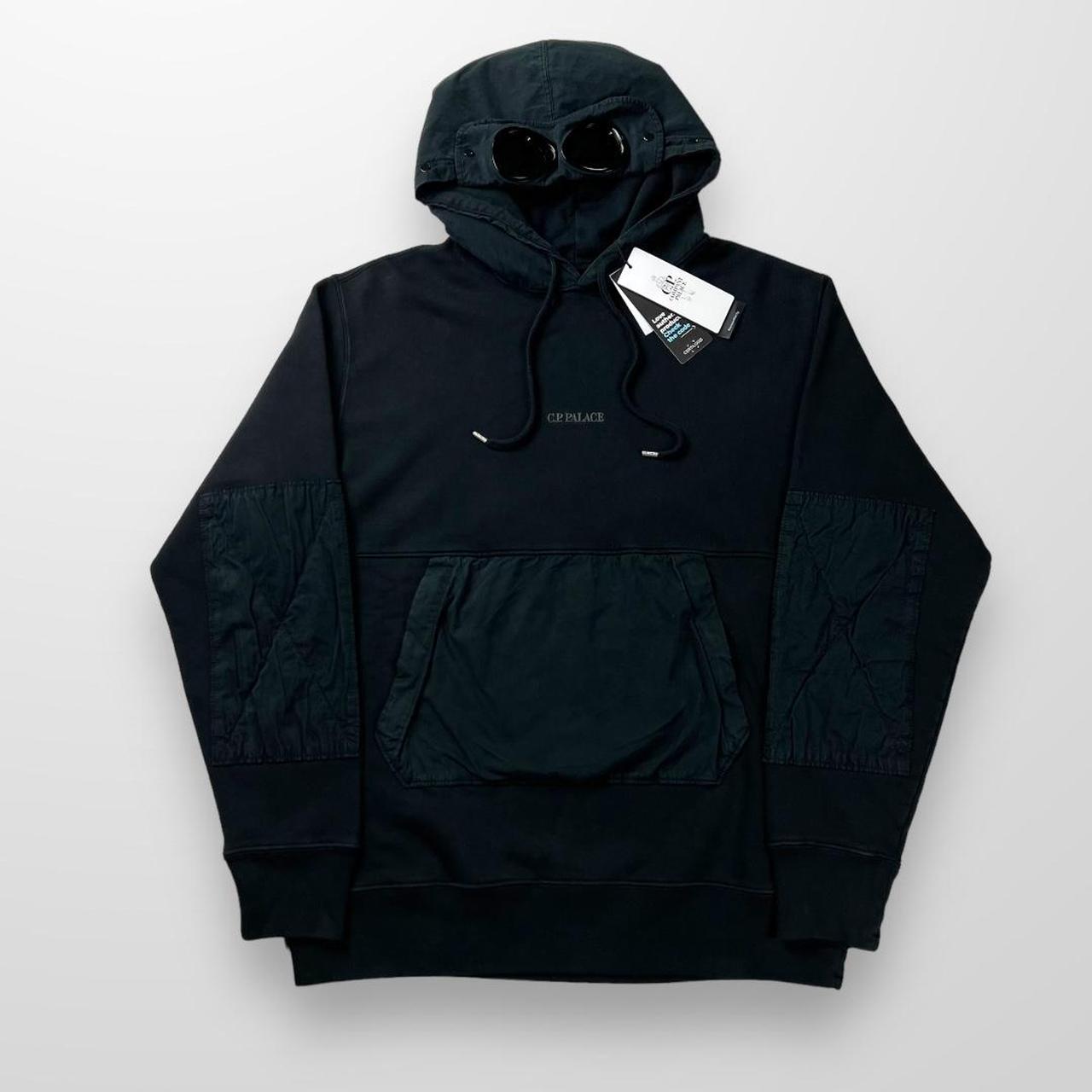 CP Company x Palace Cotton Fleece Hooded Sweatshirt In Black