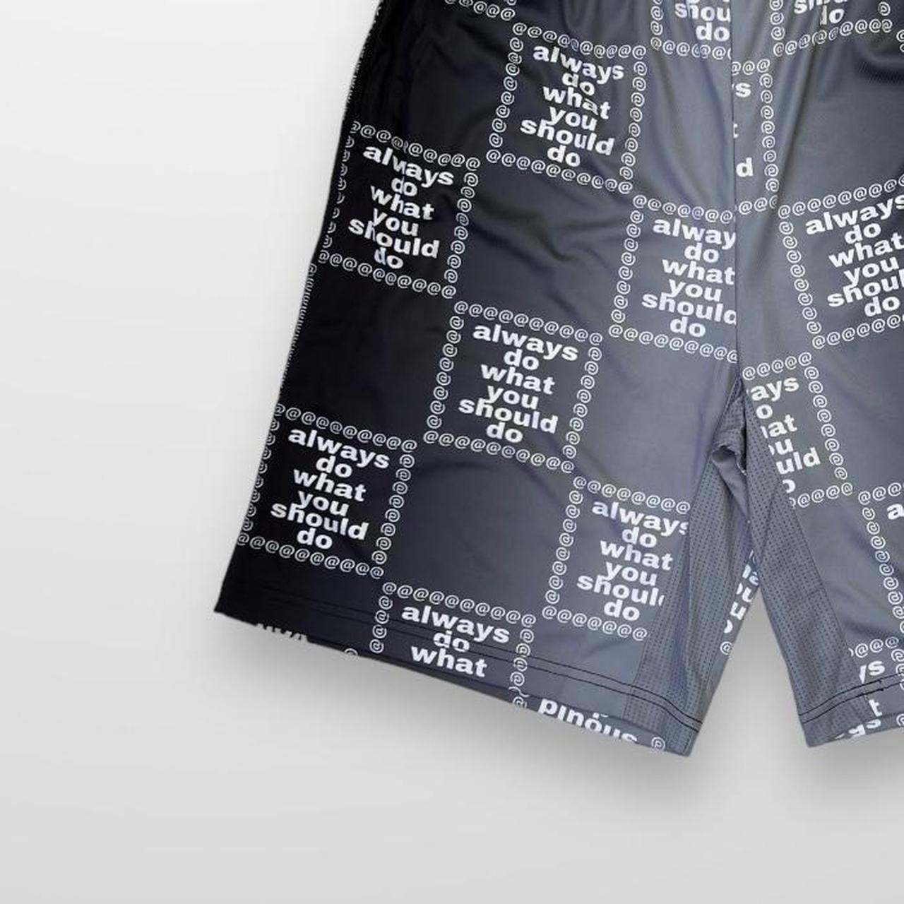 ADWYSD Jersey Shorts In Black & Grey Gradient