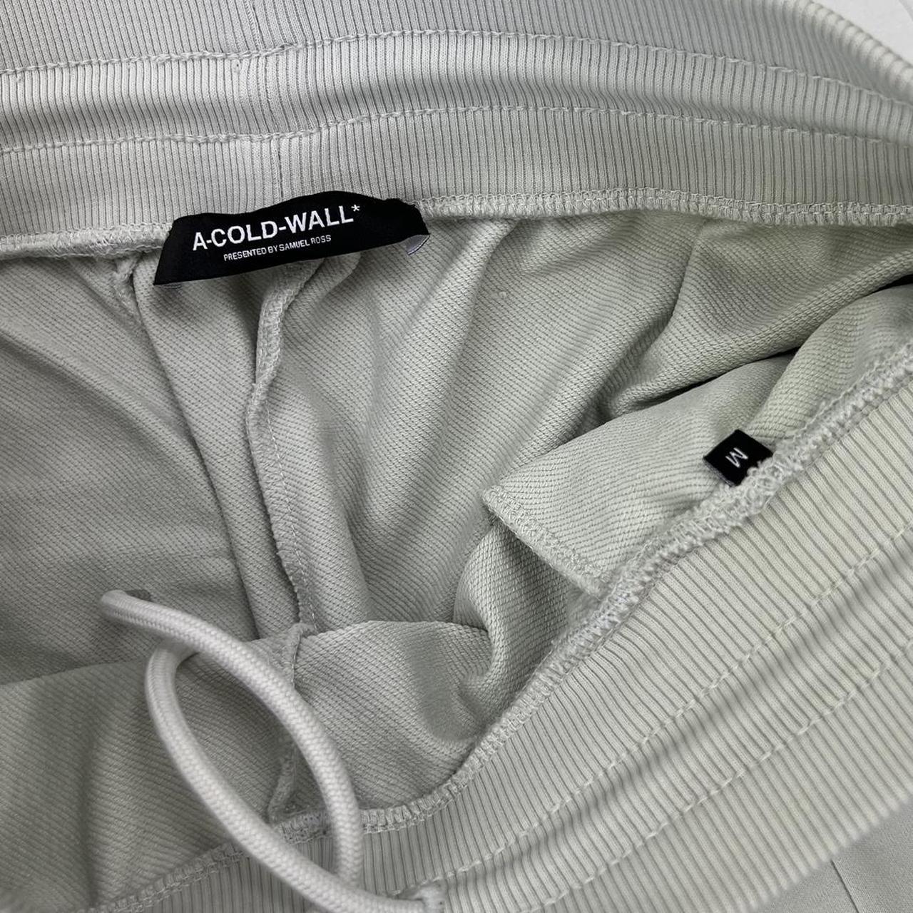 A-COLD-WALL ACW Embroidered / Printed Logo Organic Cotton Tracksuit Bottoms In Chalk White