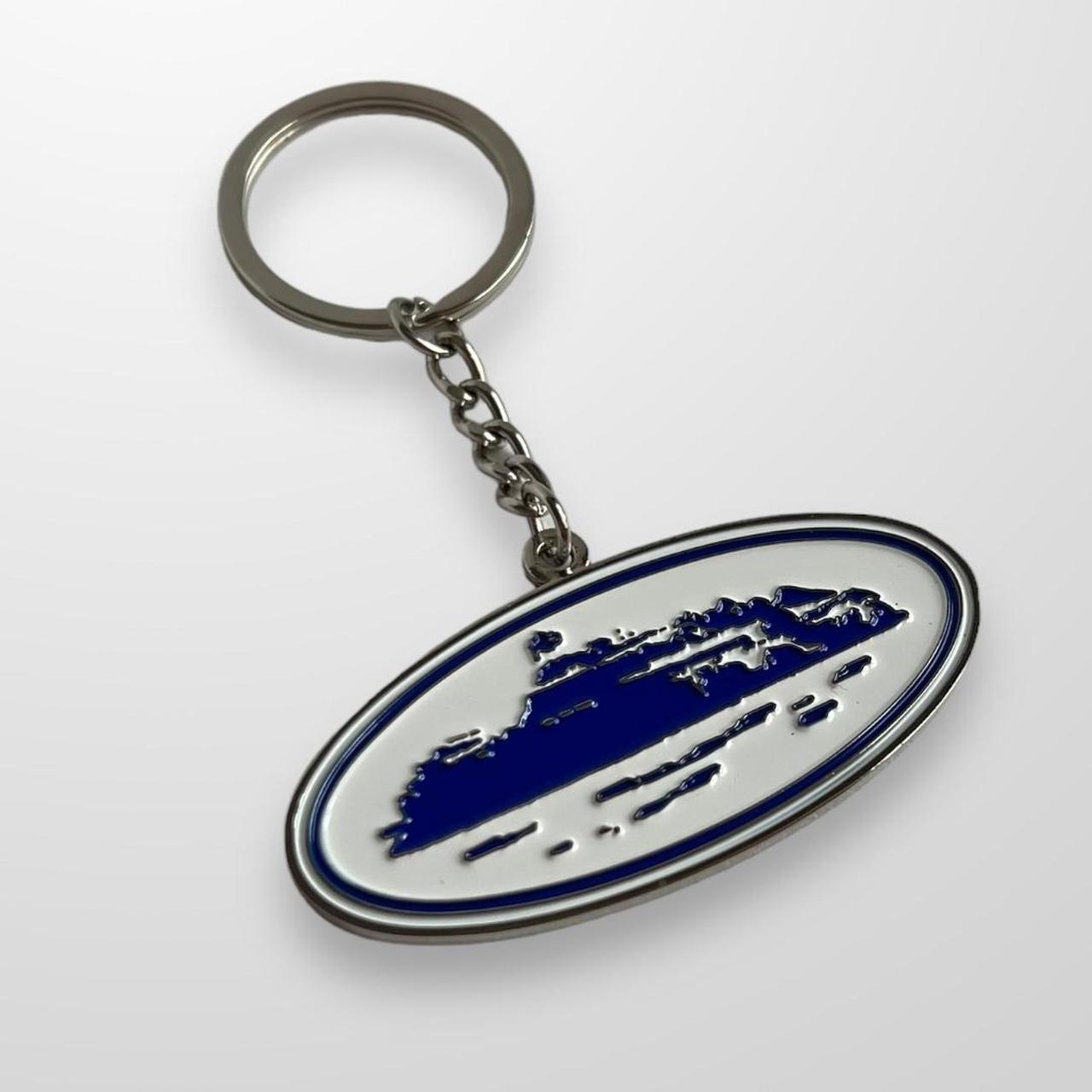 Corteiz Alcatraz Keyring In Blue & White