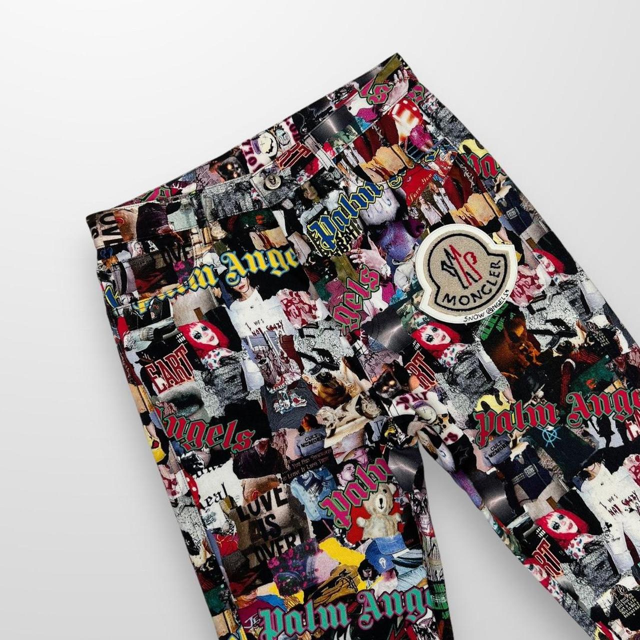 Moncler Genius 8 Moncler Palm Angels 5 Pocket Pant In Multicoloured Print & Felt Logo