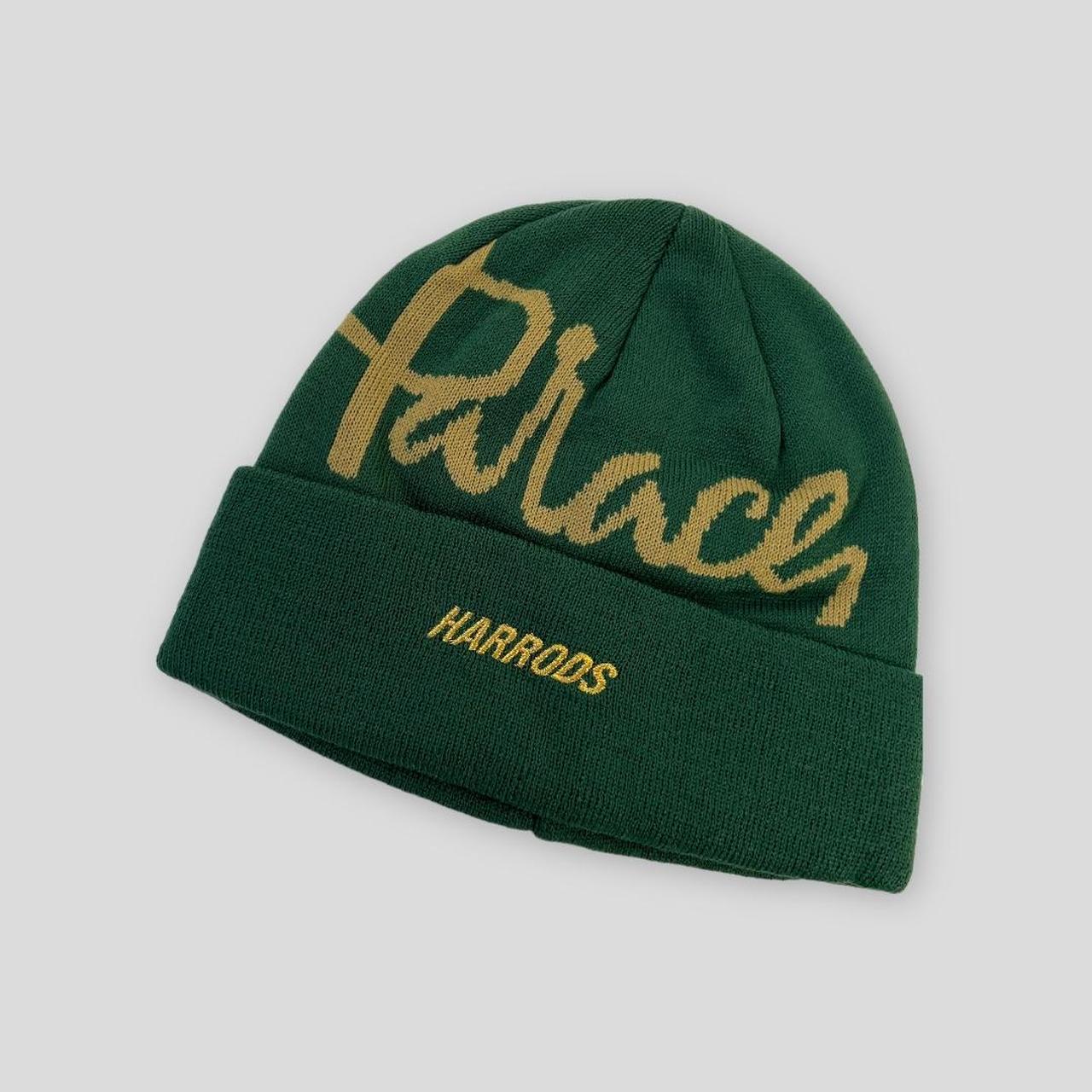 Palace Harrods Beanie In Green & Gold