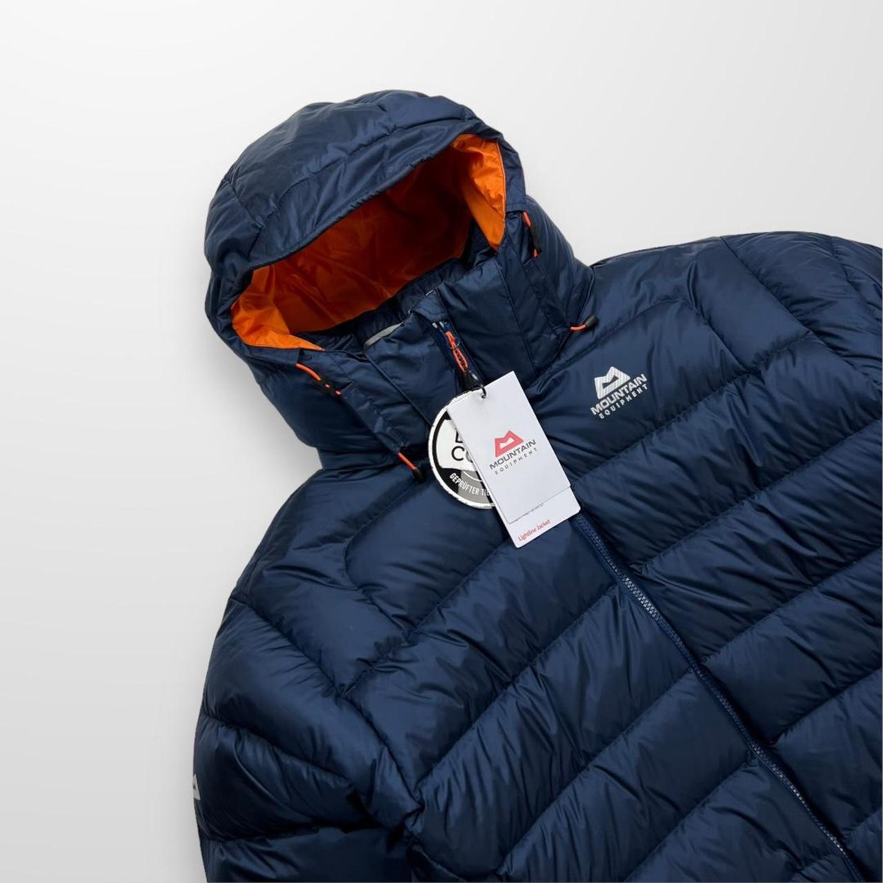 Mountain Equipment Lightline Puffer Jacket In Navy & Orange