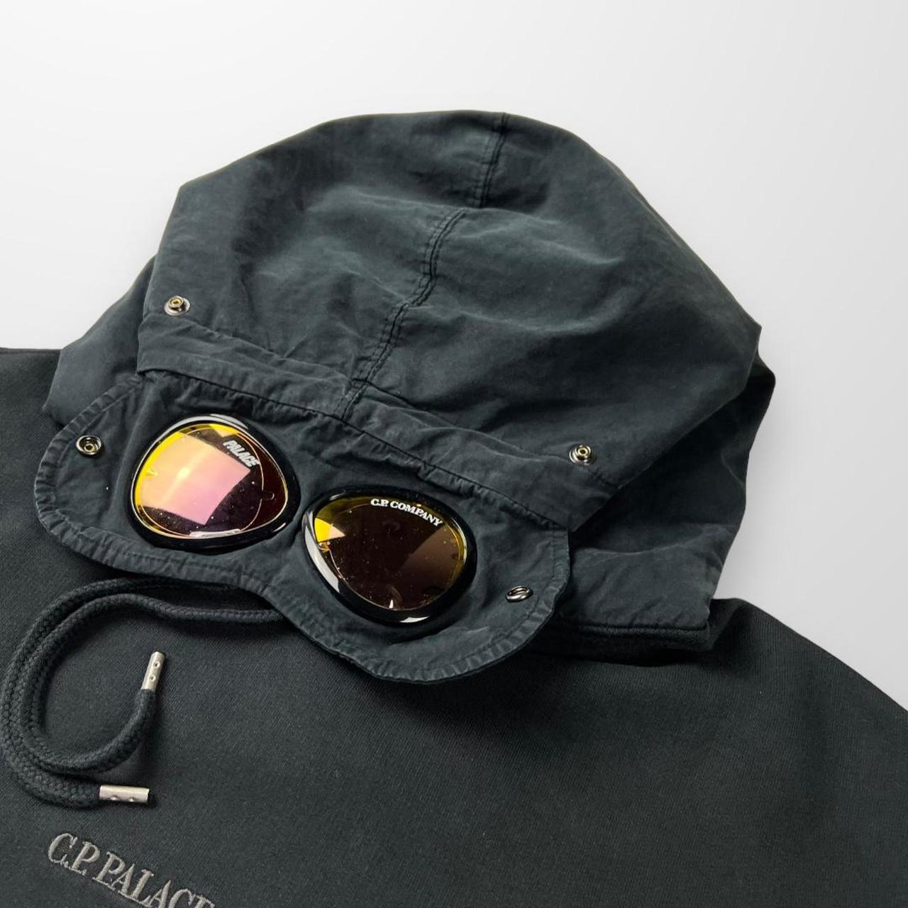 CP Company x Palace Cotton Fleece Hooded Sweatshirt In Black