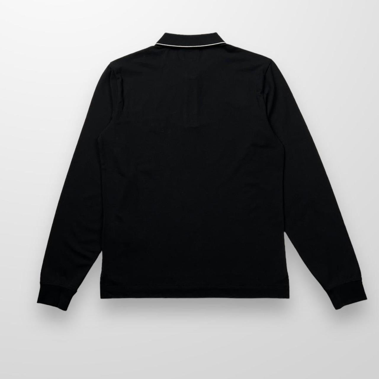 CP Company Long Sleeve Polo Shirt In Black