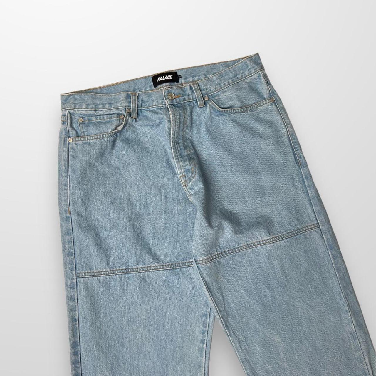 Palace Duck Bomb Panel Jeans In Stone Wash Blue