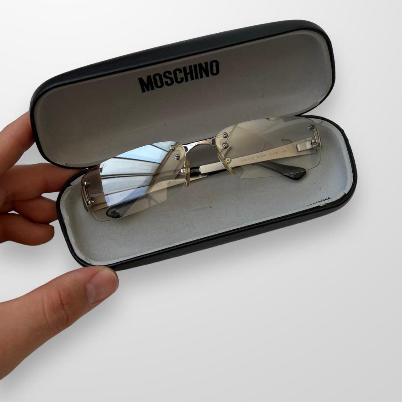Vintage Moschino Sunglasses In Silver W Grey Gradient Tint