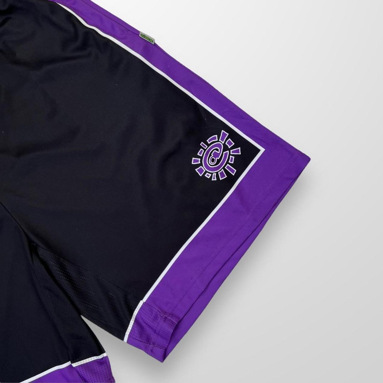 ADWYSD Jersey Shorts In Black & Purple
