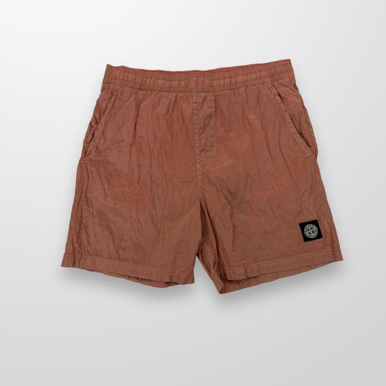 Stone Island Nylon Metal Shimmer Swimming Trunks / Shorts In Copper