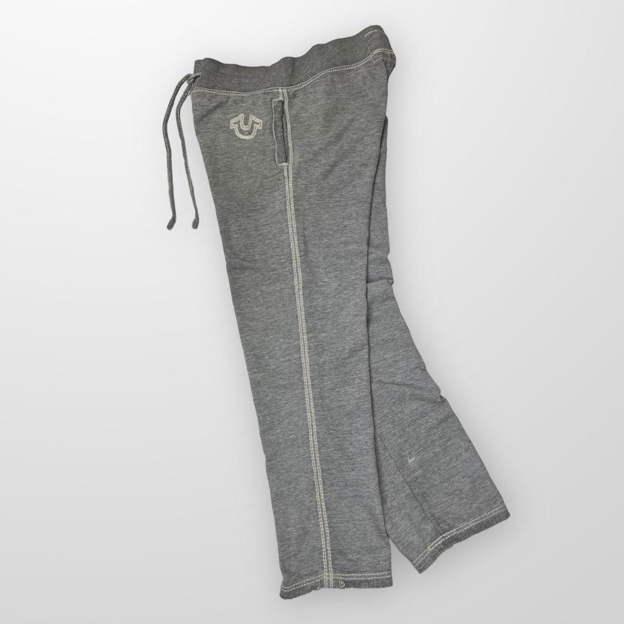 True Religion Big Stitch Full Tracksuit In Grey & White