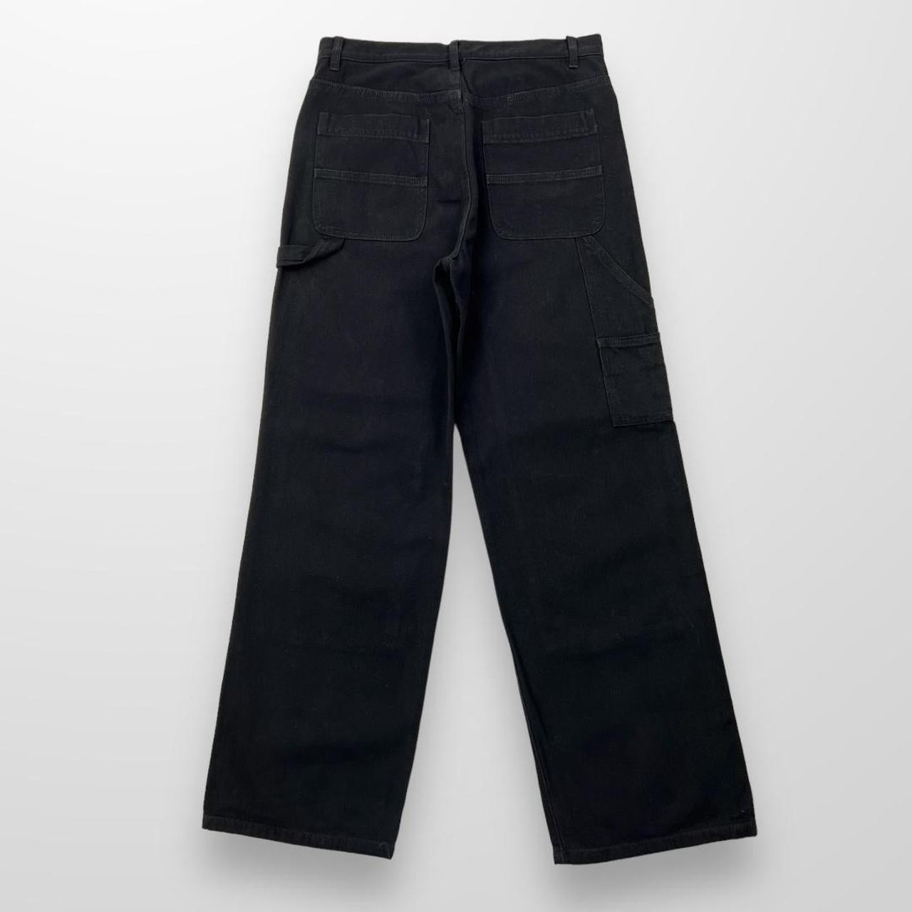 Brain Dead Canvas Gardening Pant / Carpenter Pants In Washed Black
