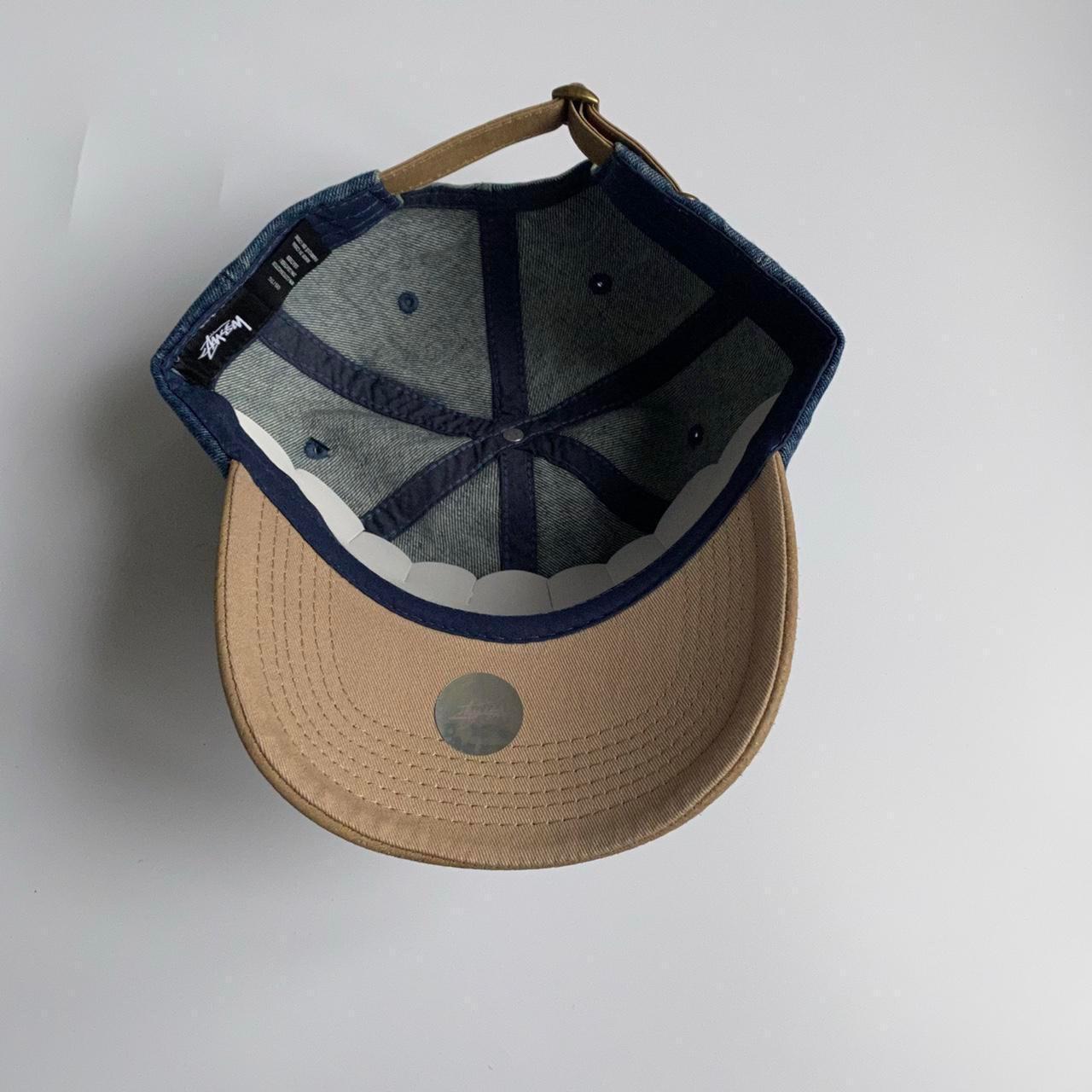 Stussy Denim Cap With Beige Brim