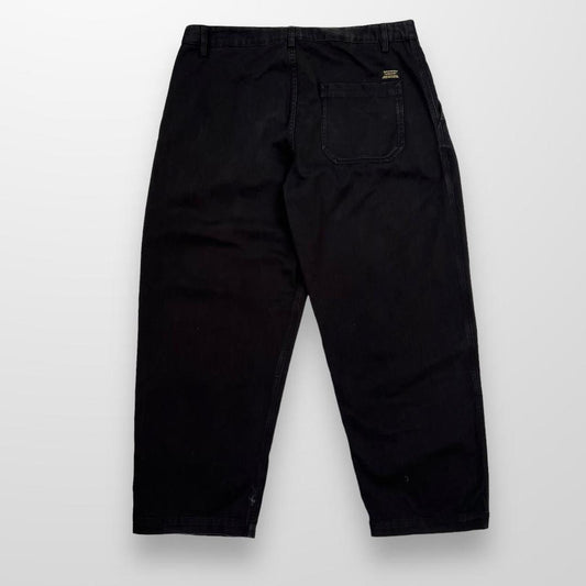 Maharishi Pleated Pants / Wide Leg Trousers In Black