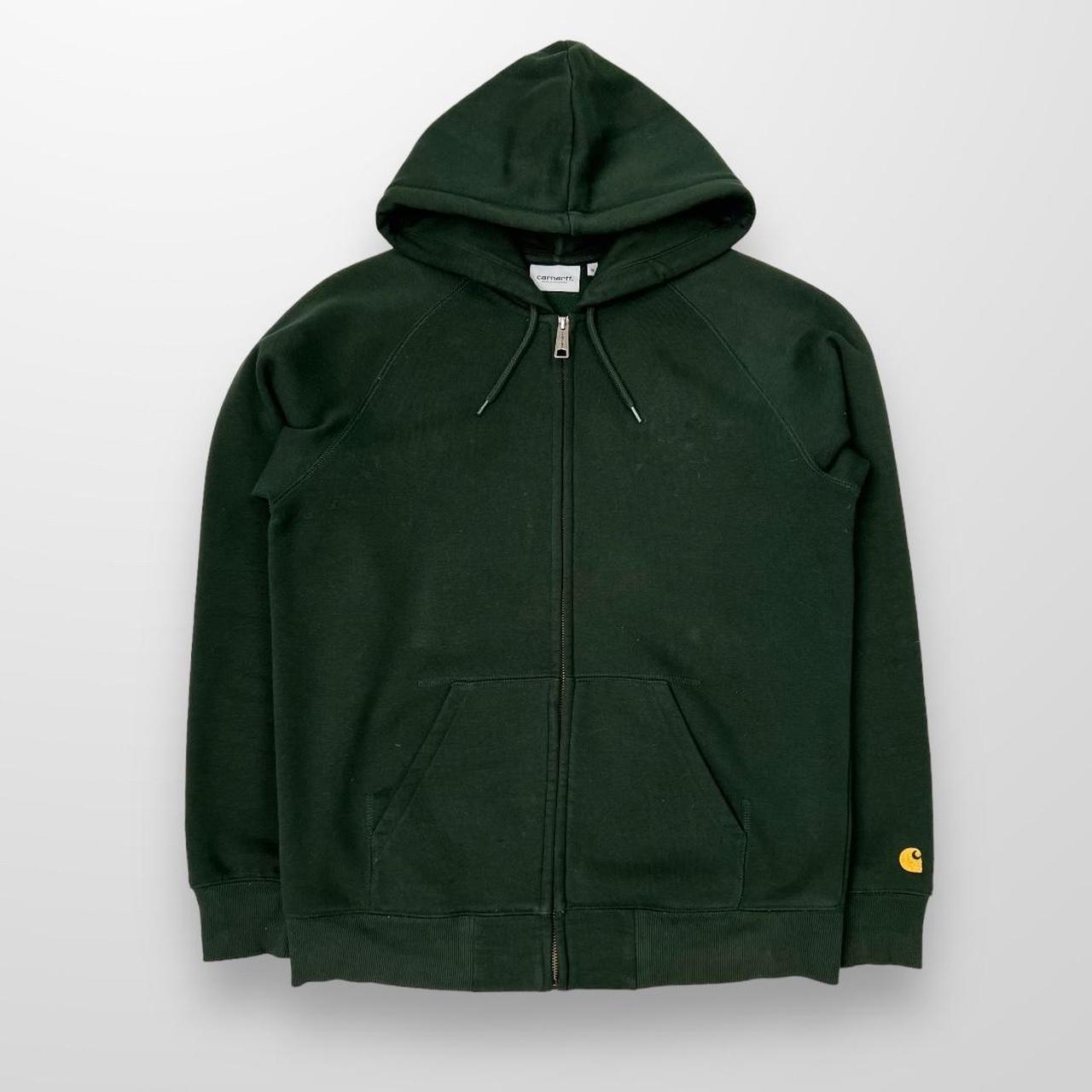 Carhartt WIP Zip Up Chase Hoodie In Green