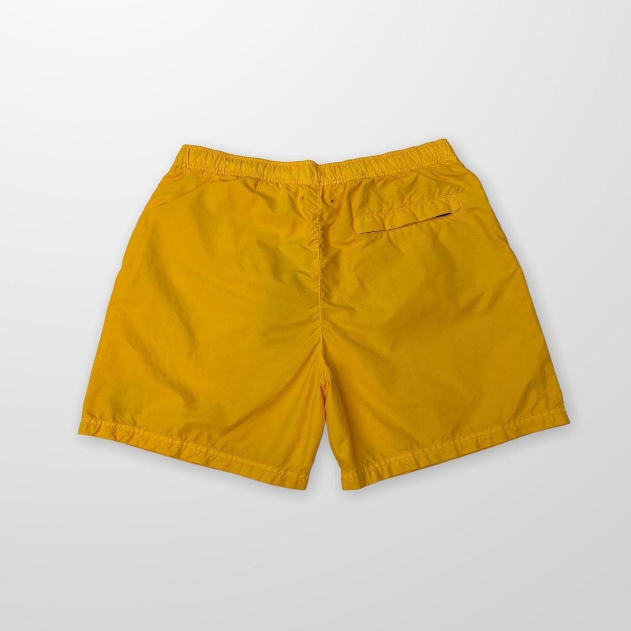 Stone Island Compass Patch Swim Shorts In Yellow