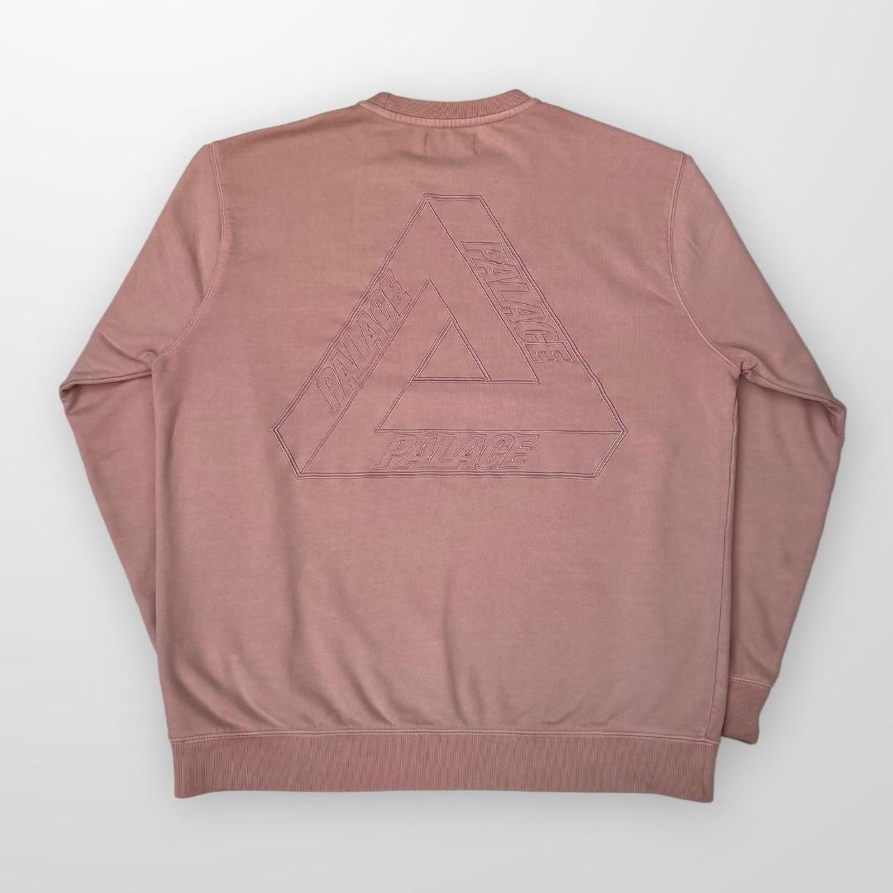 Palace Tri-Stitch Crew Sweatshirt In Pink
