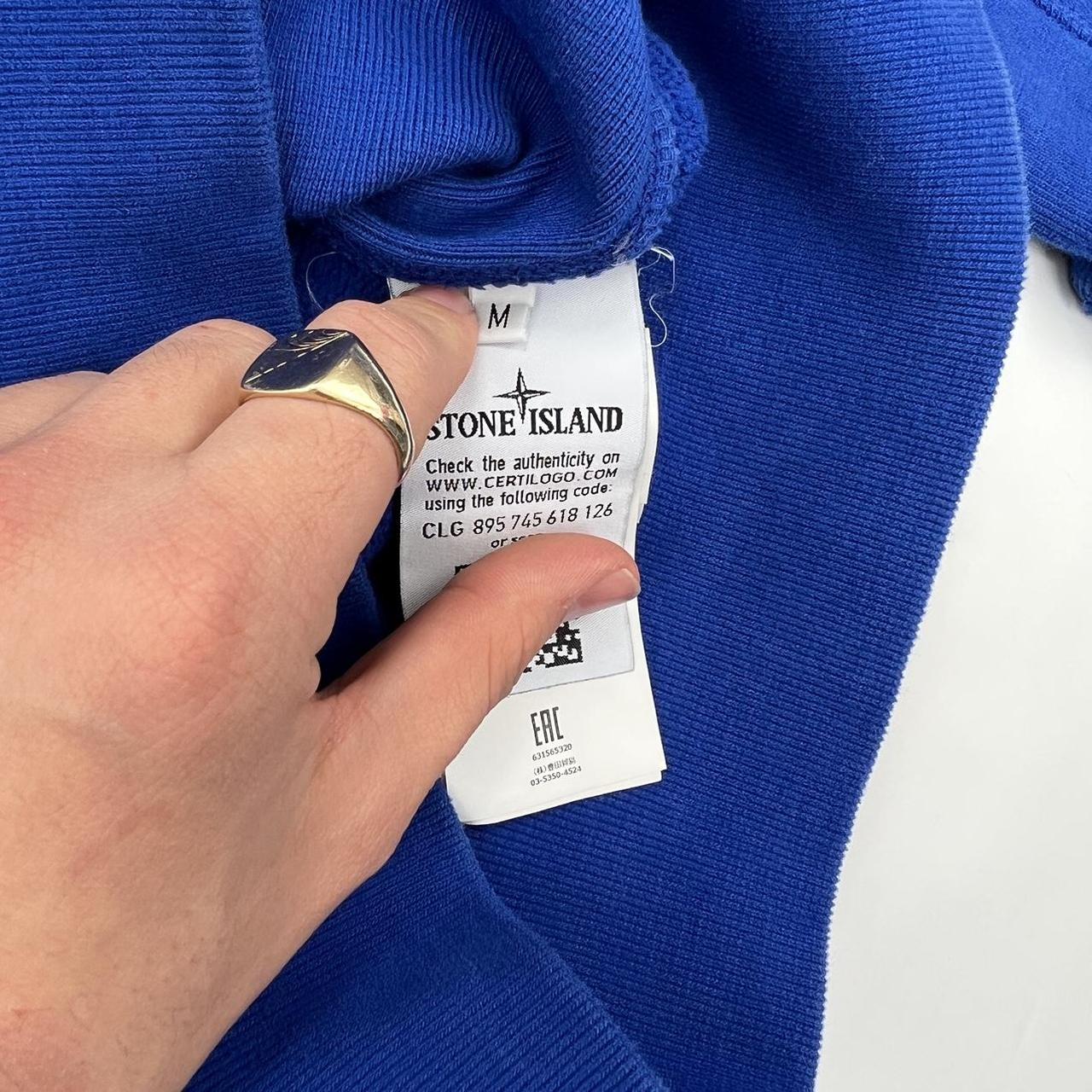 Stone Island Crewneck Sweatshirt In Royal Blue